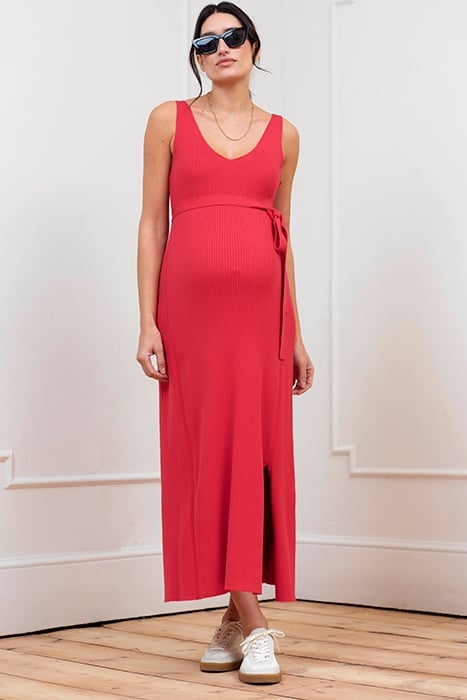 MATERNITY FIT & FLARE DRESS PINK 3