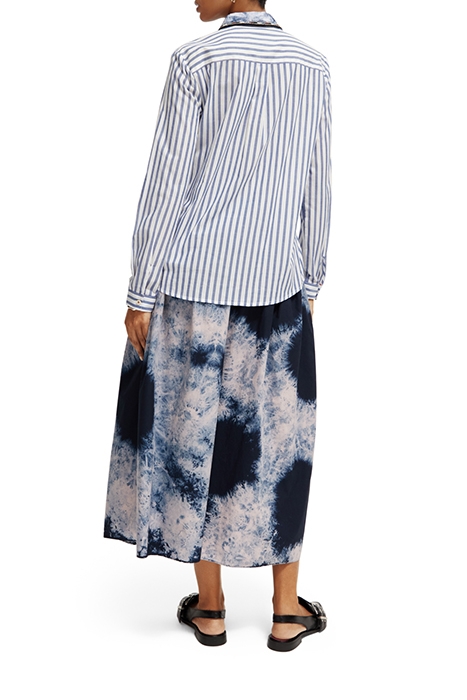 REGULAR FIT SHIRT WITH BEADED COLLAR BLUE STRIPE 3