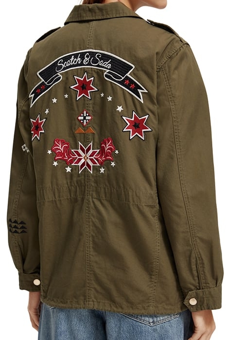 EMBROIDERED FESTIVAL JACKET MILITARY 2
