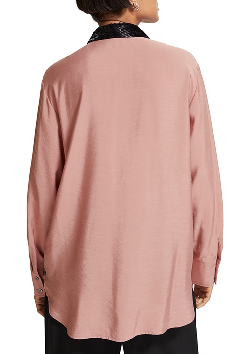 RELAXED FIT SHIRT WITH BEADED COLLAR AND CHEST POCKETS DUSTY 2