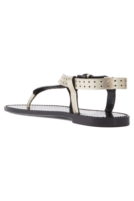 SANDALES NOIRES AVEC BRIDES PERFORÉES GOLD 3