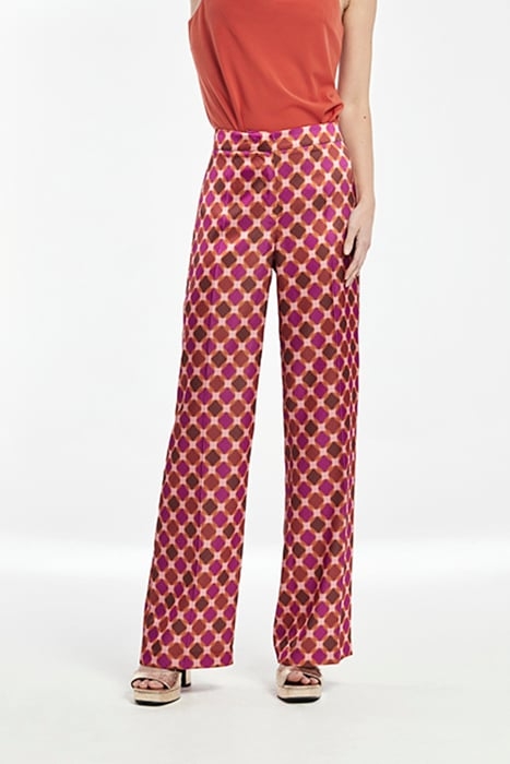 GEOMETRIC PRINT TIGRE WIDE LEG TROUSERS MULTICOLOR 1