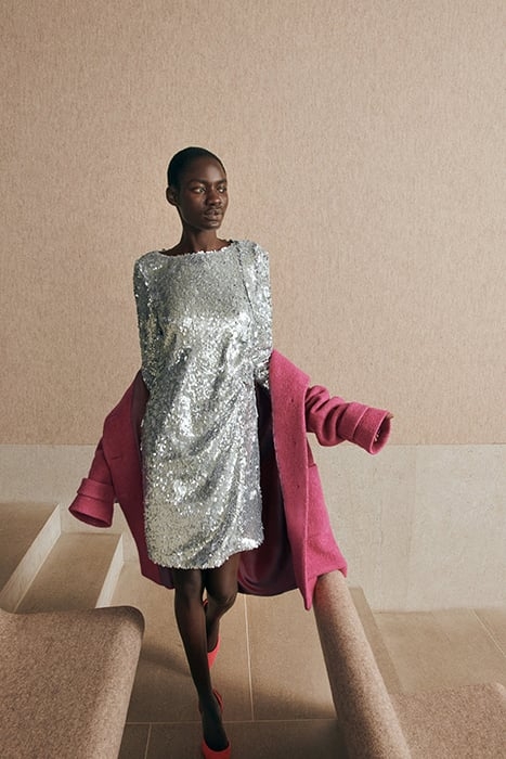 SEQUIN MINI DRESS THE MACRO SILVER SEQUINS 7