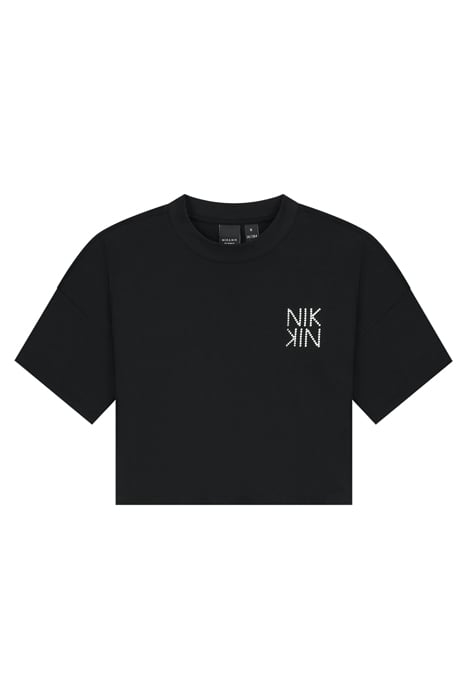 STRASS LOGO T-SHIRT BLACK 2