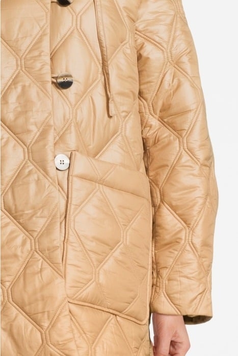 SHINY QUILT HOODED JACKET TANIN 4