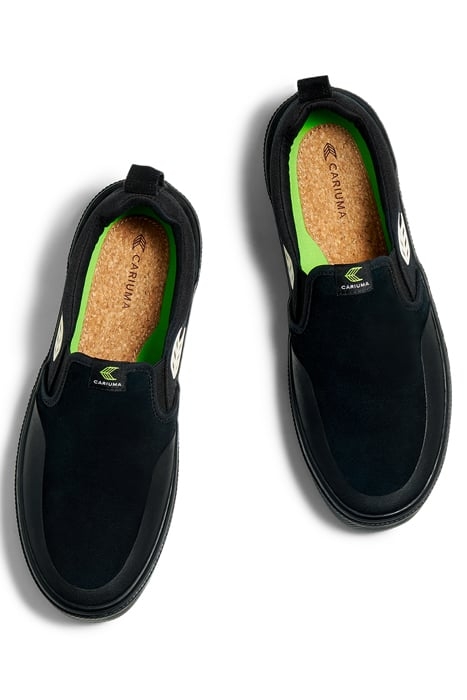 SLIP ON SKATE PRO ALL BLACK SUEDE AND CANVAS SNEAKER 3