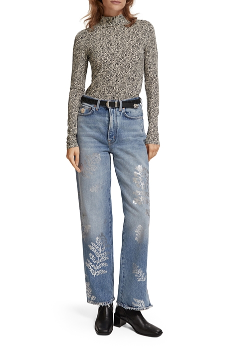 ALL OVER PRINTED MOCKNECK LONG SLEEVED SHIRT LEOPARD SPOT 3