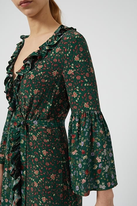 ANNIFRIDA DELPHINE WRAP DRESS GREEN 4