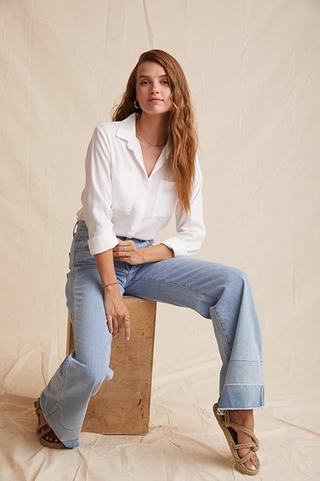 TWO POCKET CLASSIC BUTTON DOWN WHITE 5