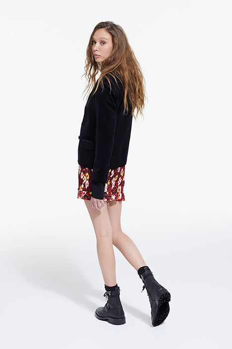 JUPE COUPE SMOCKEE PRINT WILD BLOSSOM RED / YELLOW 5