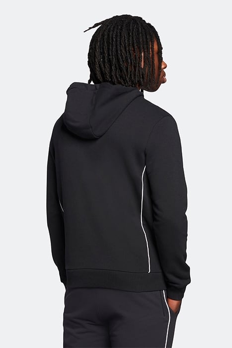 HOODIE WITH CONTRAST PIPING TRUE BLACK 2