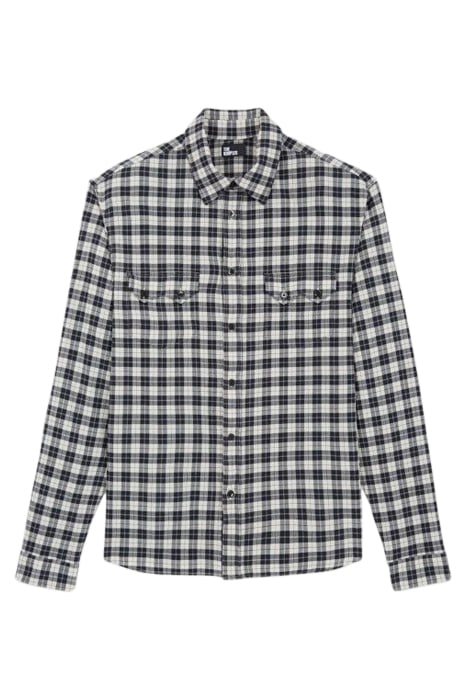 CHEMISE TISSU GAUFFRE AVEC POCHES PLAQUEES LIGHT GREY 3