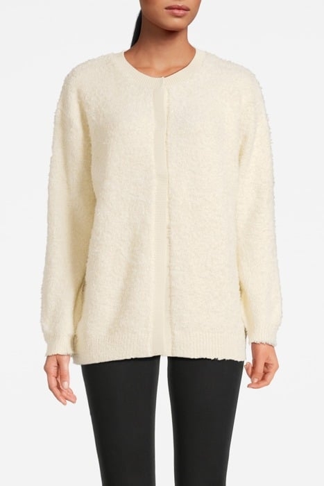 CARDIGAN LONG SLEEVES 21001803 ALMOND WHITE 1