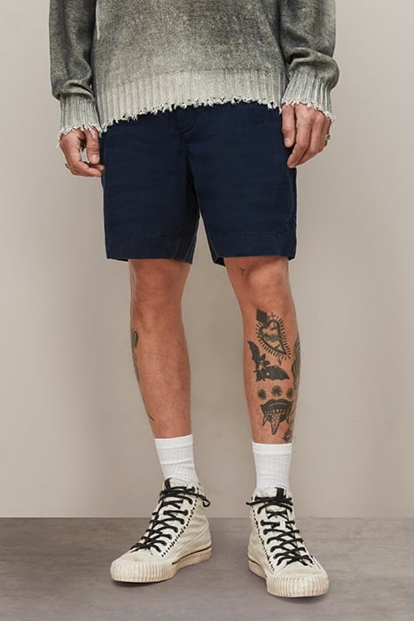 JOHNNY FLAT FRONT SHORTS INDIGO 1