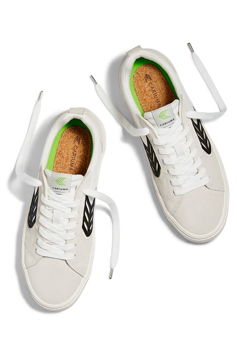 CATIBA PRO SKATE OFF-WHITE CANVAS WHITE SUEDE SNEAKER 4