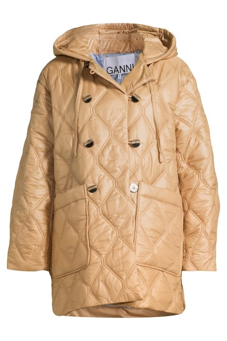 SHINY QUILT HOODED JACKET TANIN 3