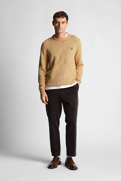 INSIGNIA CREW NECK JUMPER CAIRNGORMS KHAKI 3