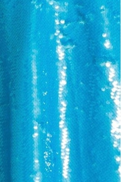 SEQUINS STRAP MINI DRESS BLUE CURACAO 5