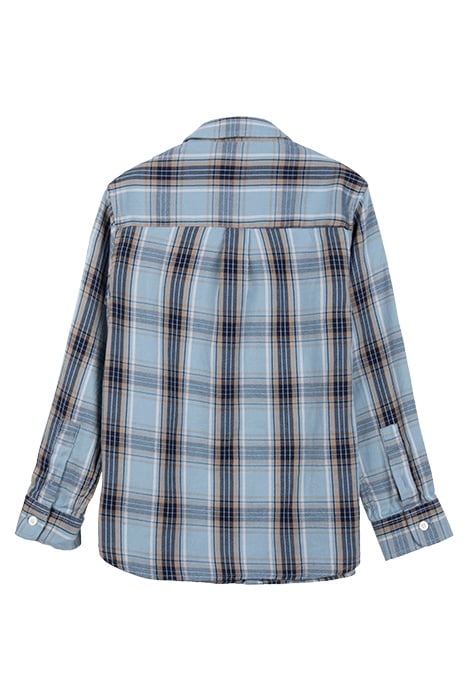 BUTTON DOWN CHECK SHIRT SLATE BLUE 2
