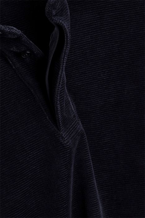 VELOUR LONGSLEEVE POLO BLACK 3