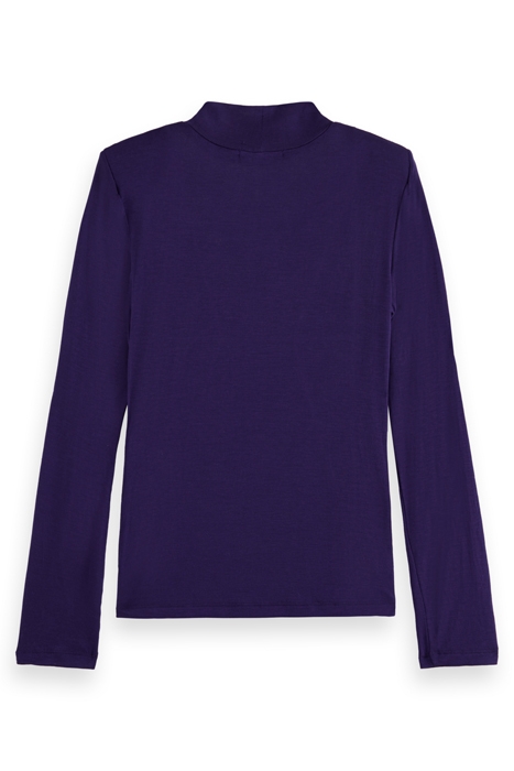 SHOULDER PADDED LONG SLEEVE TOP AUBERGINE 4
