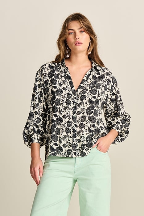 BLOUSE - OCEAN WORLD CRINKLE MULTI COLOUR 1