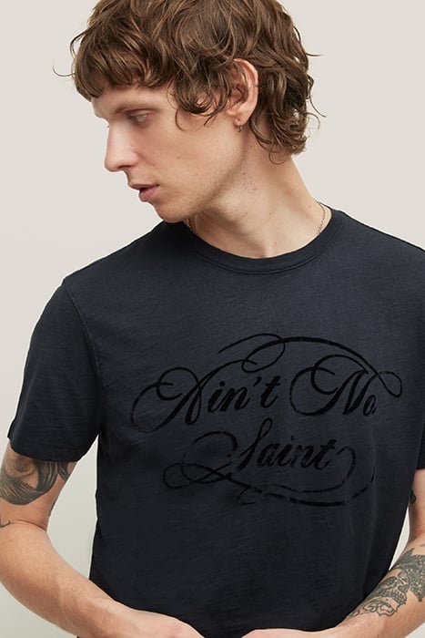 SS CREW TEE - AINT NO SAINT BLACK 3
