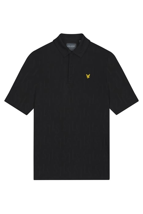 MONOGRAM JACQUARD POLO SHIRT JET BLACK 4