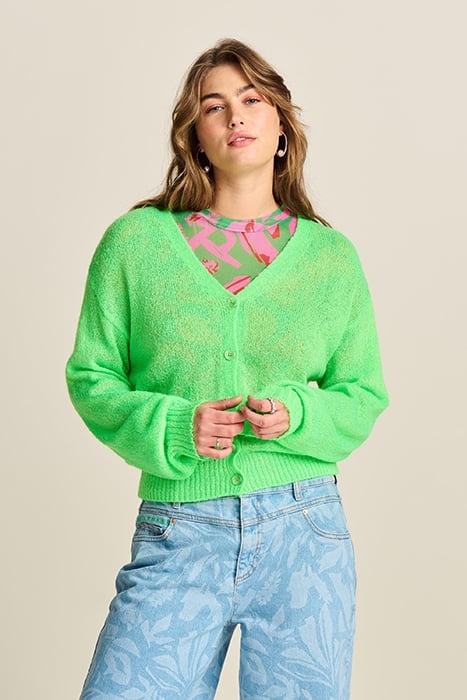 CARDIGAN - NEON GREEN GREEN 1