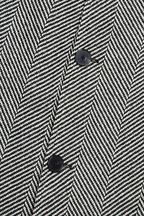 MANTEAU LONG CHEVRON AVEC POCHES BLACK WHITE 8