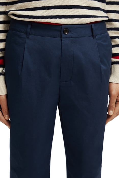 BLAKE - STRETCH POPLIN PLEATED CHINO STEEL 7