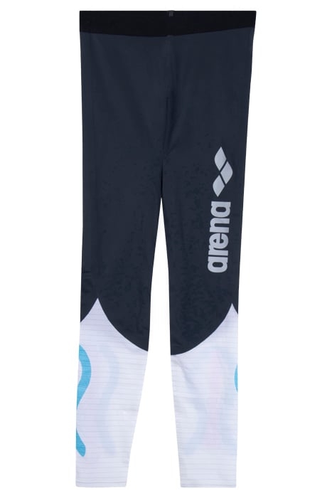 W CARBON COMPRESSION LONG TIGHTS DARK GREY-WHITE 1