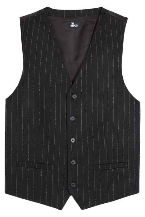 GILET COSTUME RAYURES BLACK WHITE 4