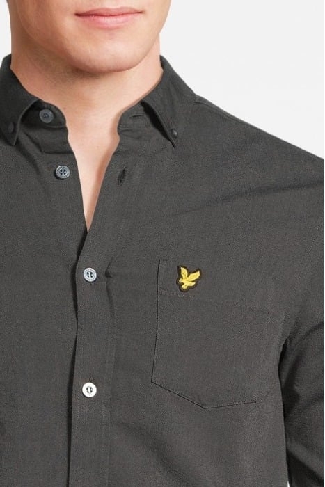 REGULAR FIT LIGHT WEIGHT OXFORD SHIRT GUNMETAL/JET BLACK 4