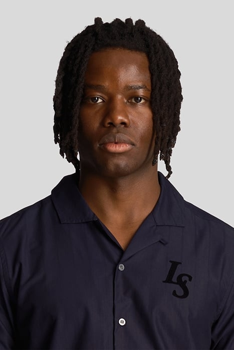 PINSTRIPE REVERE COLLAR SHIRT DARK NAVY 5