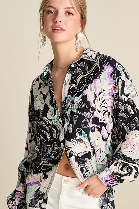 BLOUSE - MILLY ISLAND LIFE MULTI COLOUR 4