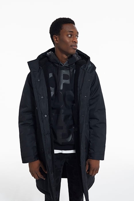 PARKA WITH FAKE SHEEP LINING BLACK 1