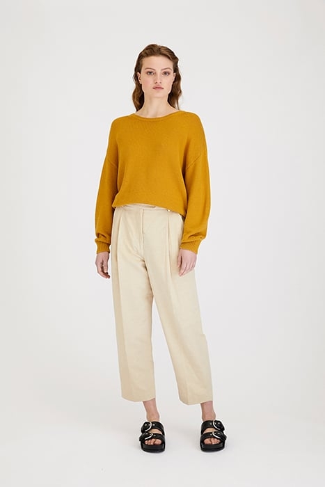 RELAXED COTTON SWEATER TUMERIC 2