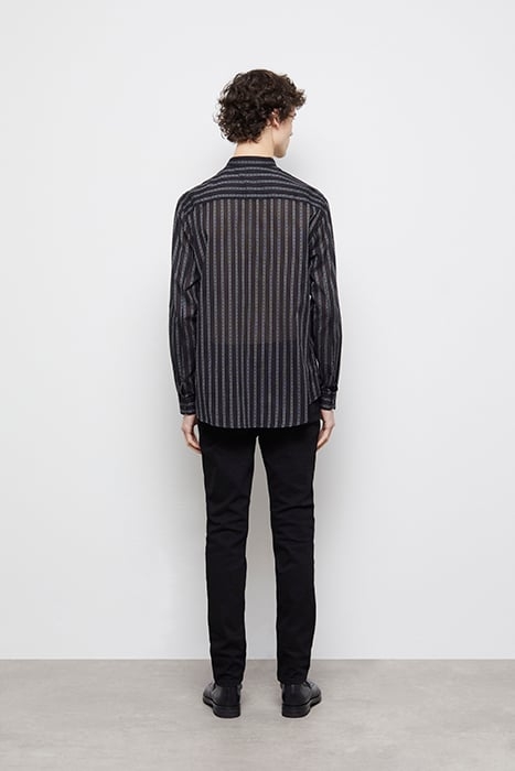 CHEMISE A COL TUNISIEN BLACK 2