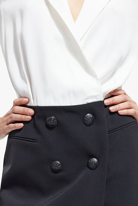 ROBE COURTE DETAIL JUPE/CHEMISIER BLACK WHITE 5