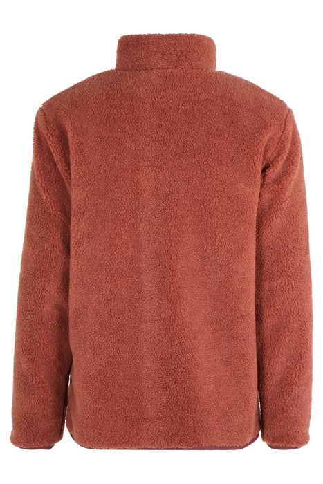 BRAUNLAGE SHERPA FLEECE JACKET MARSALA 5