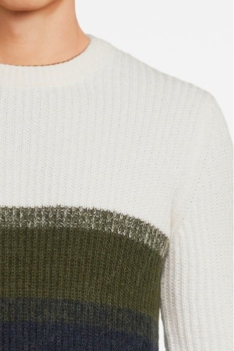 LS SWEATER CREAM/KHAKI 4