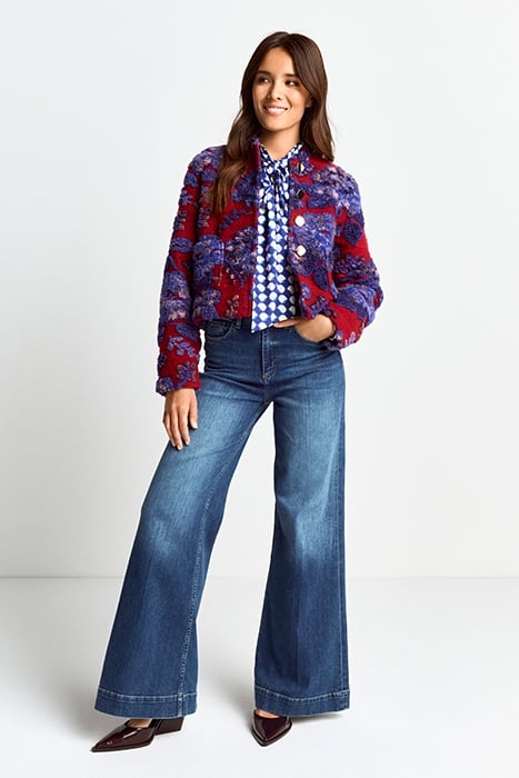 BOUCLÉ JACKET RUBY RED 1