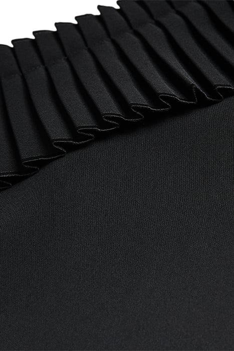 ROBE COURTE ONE SHOULDER FRONCES BLACK 6