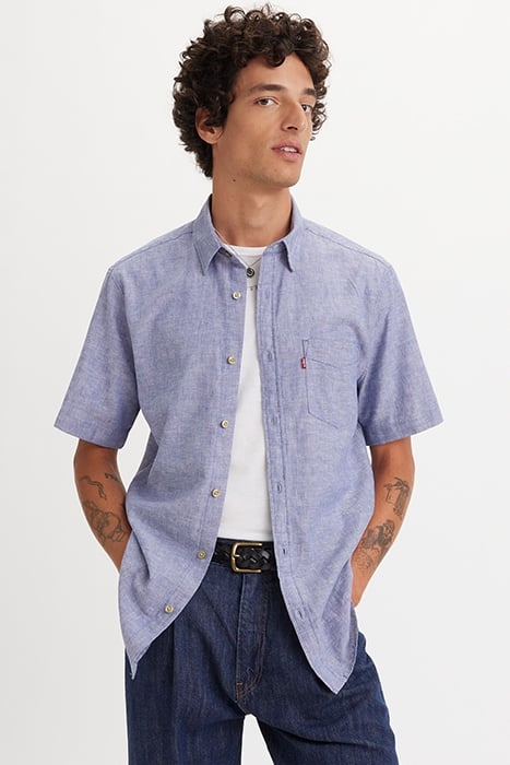 S/S CASUAL SHIRT BLUE 4