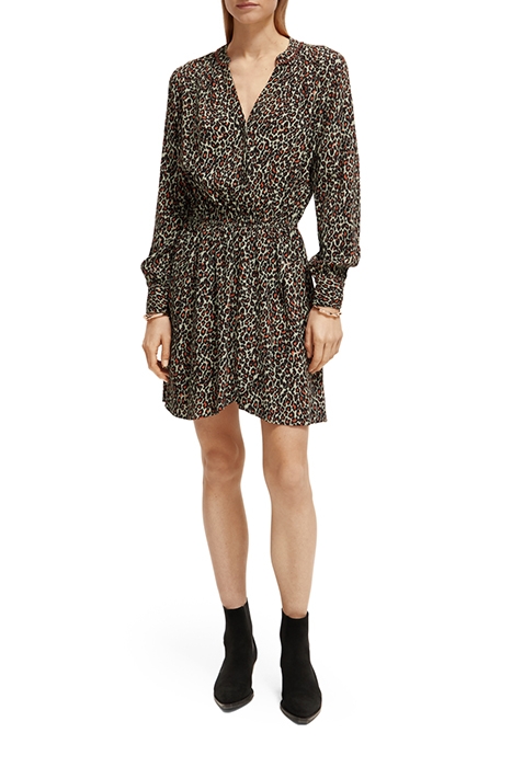 ELASTICATED WAIST MINI DRESS CREATURES OF THE NIGHT FIELD GR 2