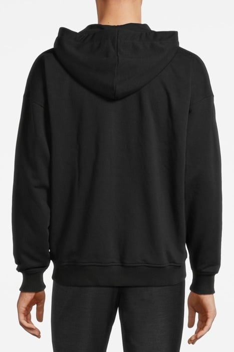 GUESS ROUND LOGO HOODIE SWEATS JET BLACK A996 2