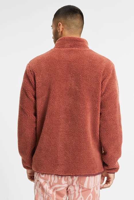 BRAUNLAGE SHERPA FLEECE JACKET MARSALA 2