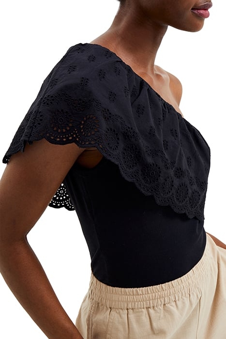ROSANA BRODERIE ONE SHLD TOP BLACK 3