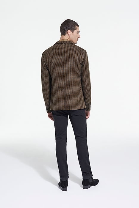 VESTE SEULE MOTIF PIED DE POULE BLACK BROWN 4